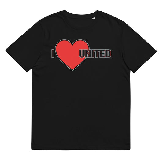 I Love United TShirt I Love Manchester United Football Supporter Organic Cotton T Shirt