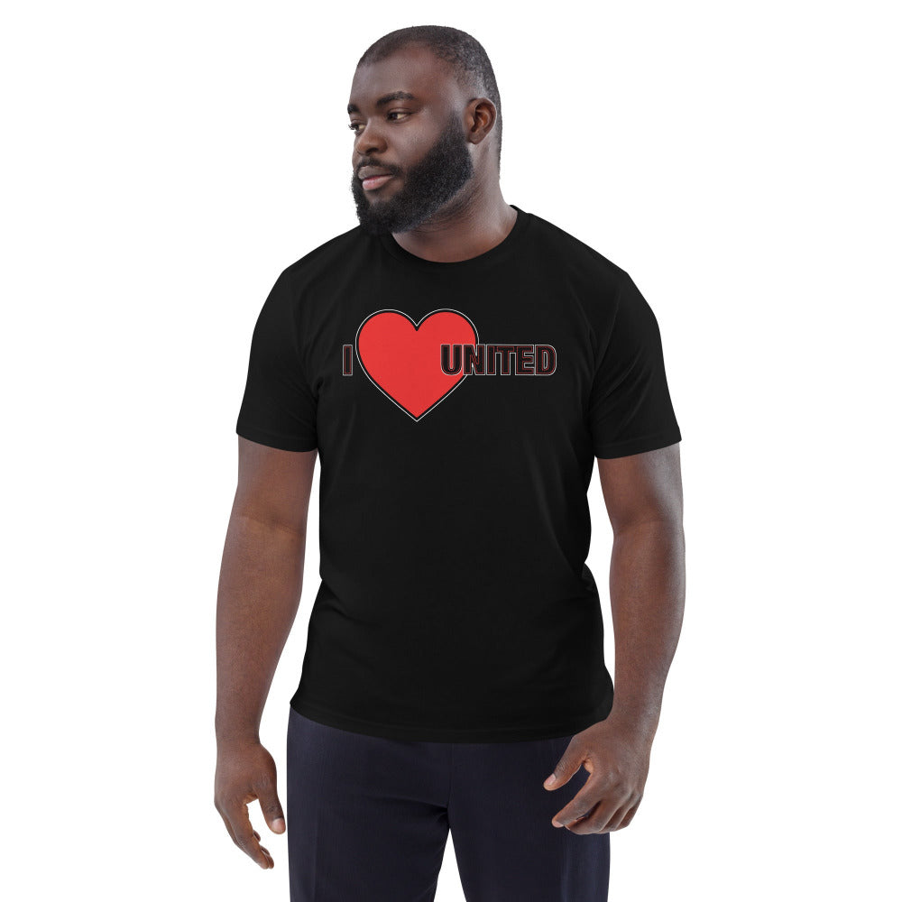 I Love United TShirt I Love Manchester United Football Supporter Organic Cotton T Shirt