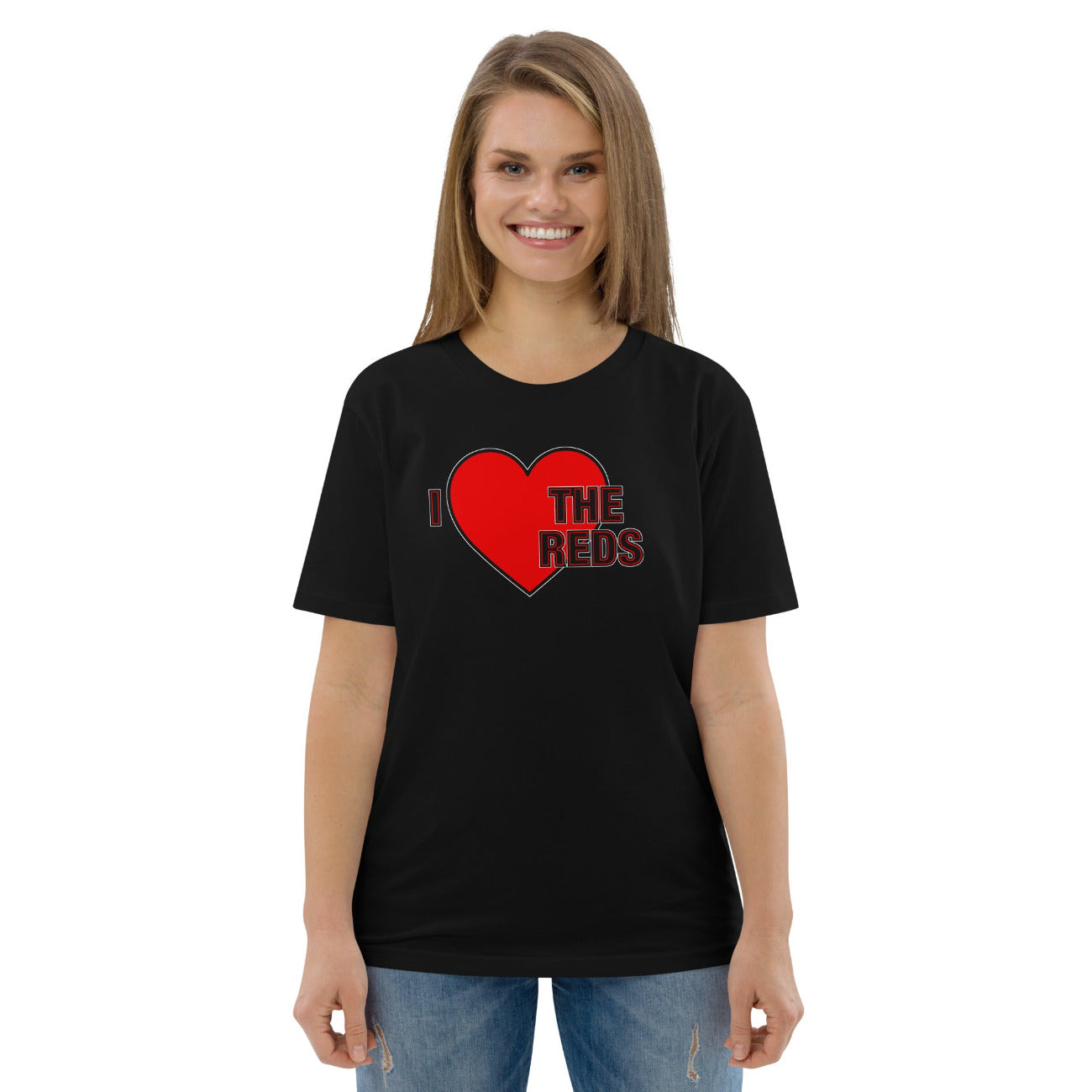 Liverpool TShirt I Love The Reds TShirt Football Supporter Unisex Organic Cotton T-Shirt