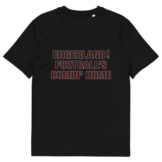 English Football's Comin' Home England Euro 2024 T-Shirt Unisex Organic Cotton T-Shirt