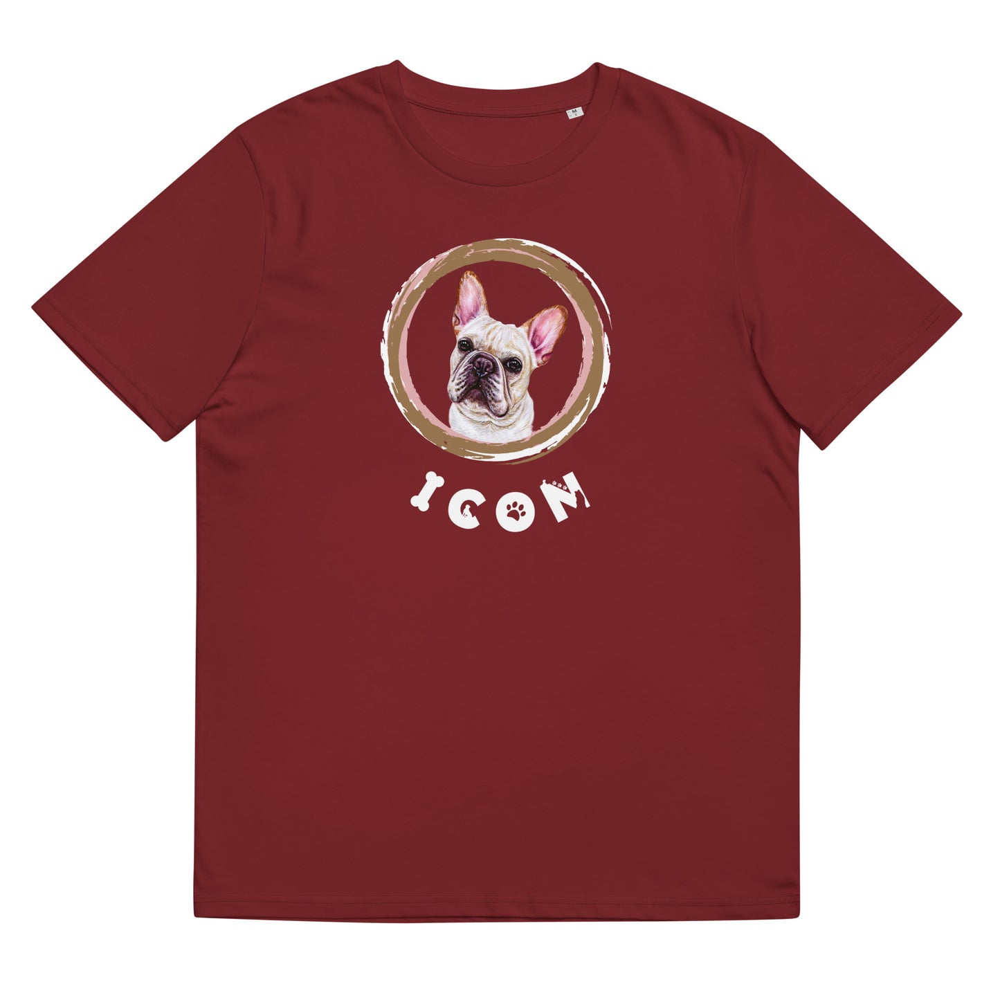 Frenchie Dog TShirt Funny Dog Icon Shirt Unisex Organic Cotton T-Shirt