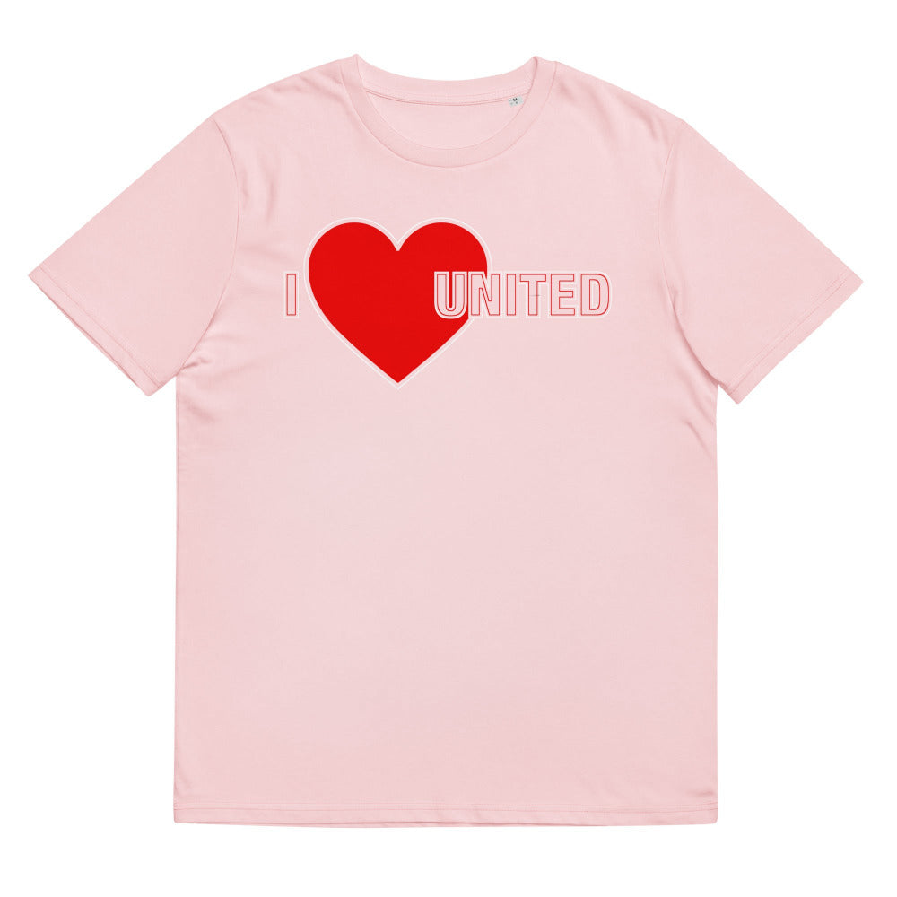 I Love United TShirt I Love Manchester United Football Supporter Organic Cotton T Shirt