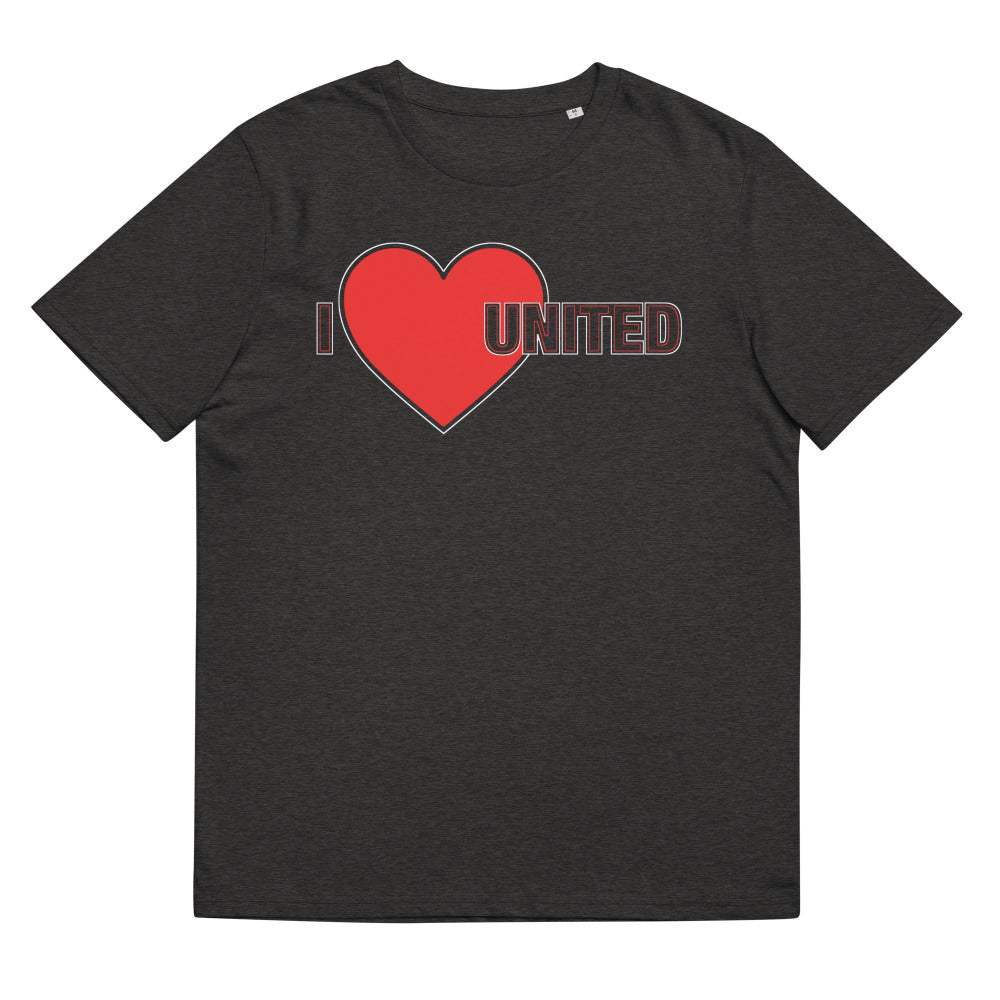 I Love United TShirt I Love Manchester United Football Supporter Organic Cotton T Shirt