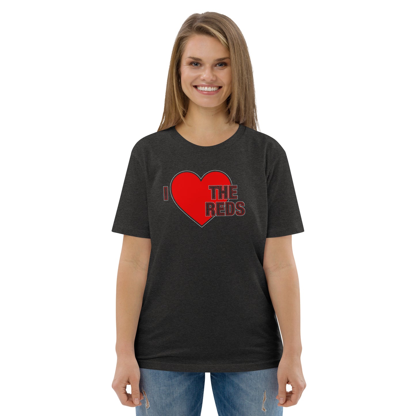 Liverpool TShirt I Love The Reds TShirt Football Supporter Unisex Organic Cotton T-Shirt