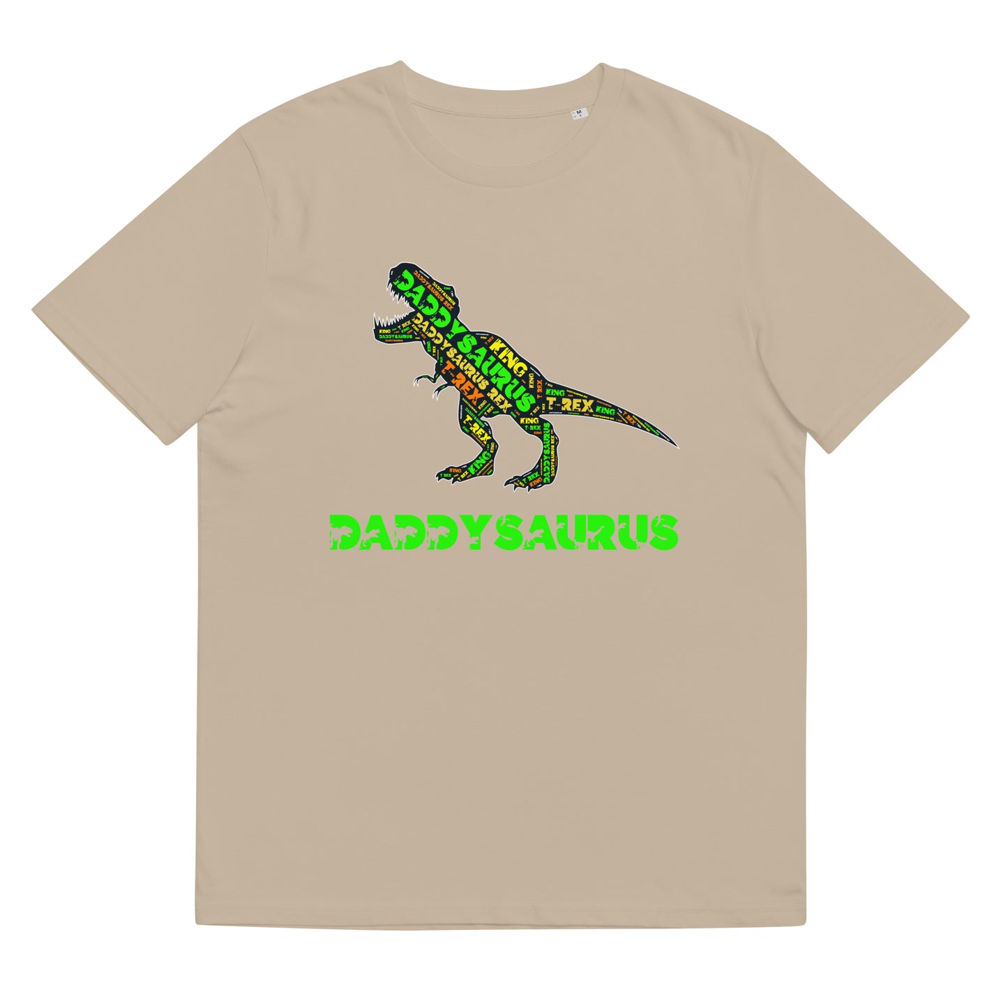 T Rex Dinosaur TShirt Daddysaurus T Shirt Funny Mens Organic Cotton T-Shirt