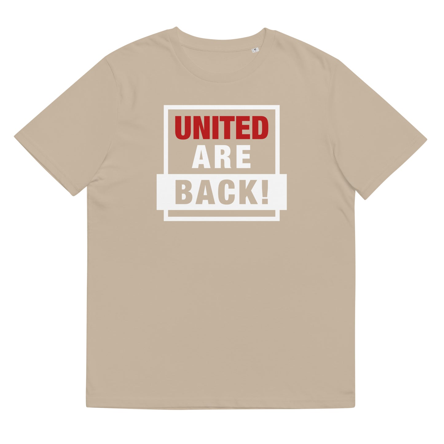 United Are Back TShirt Funny Manchester United Football Supporter Organic Cotton T-Shirt