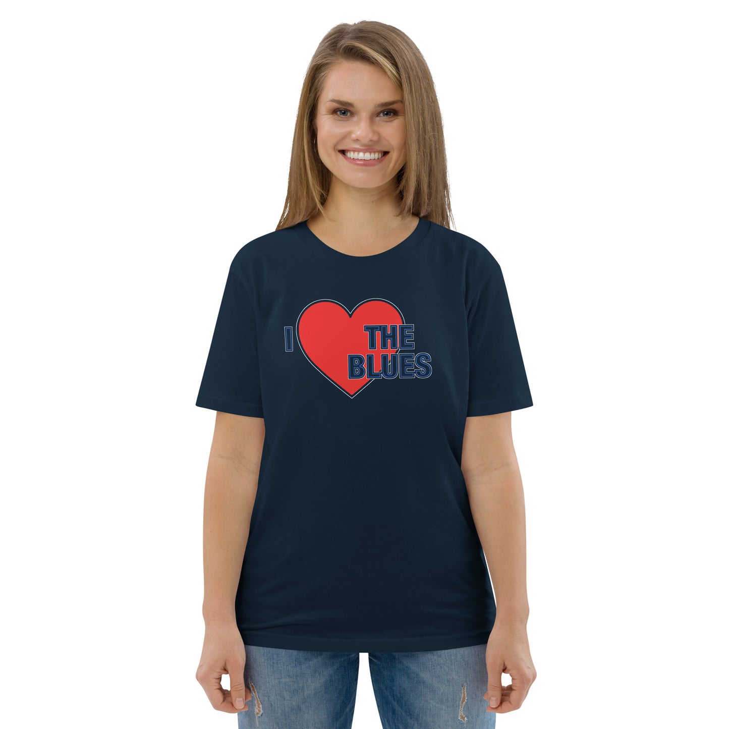 Chelsea TShirt I Love The Blues TShirt Unisex Organic Cotton T-Shirt