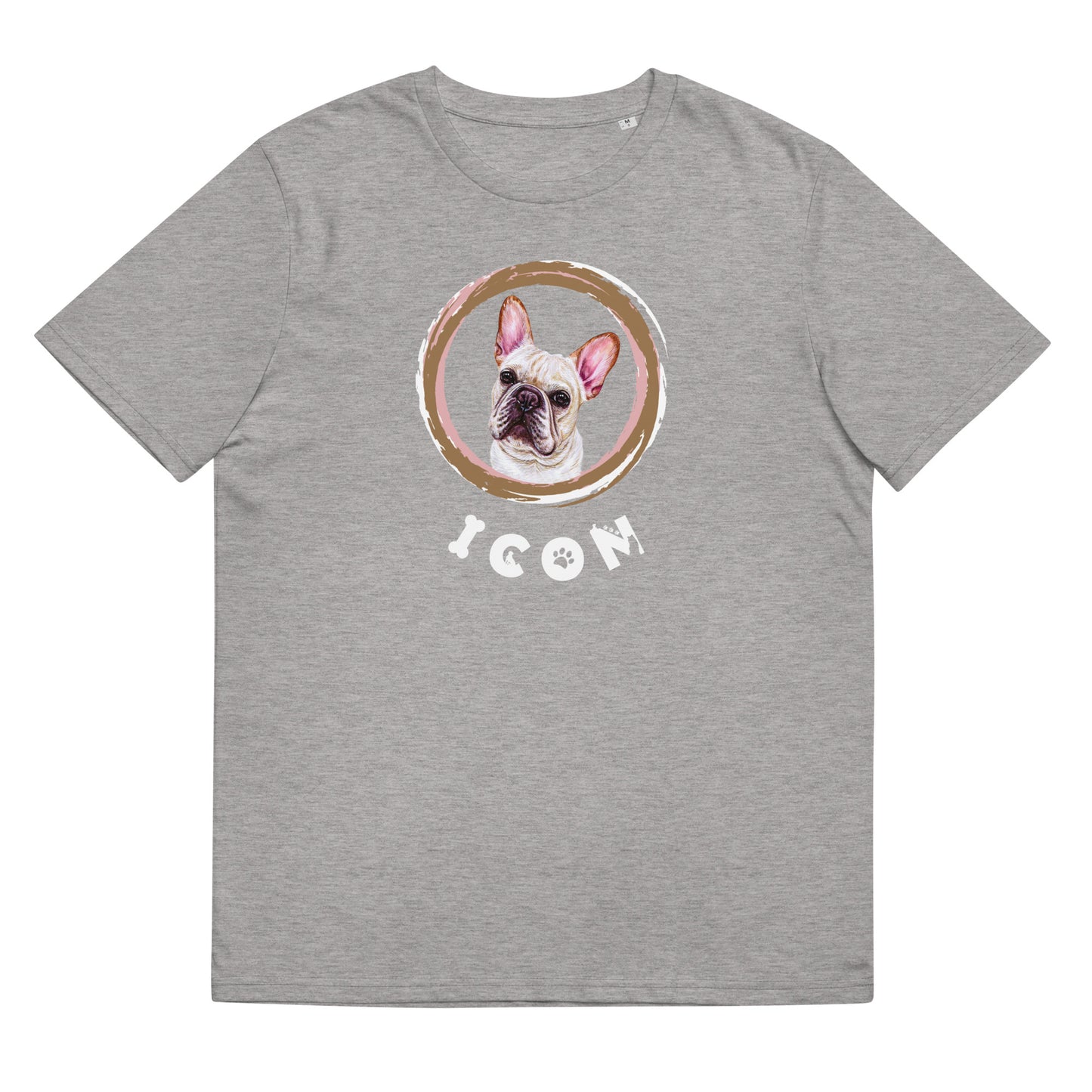 Frenchie Dog TShirt Funny Dog Icon Shirt Unisex Organic Cotton T-Shirt