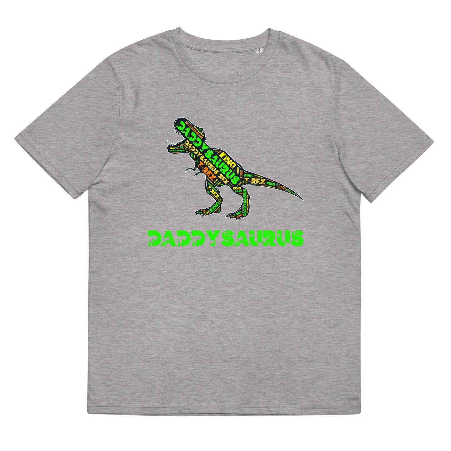 T Rex Dinosaur TShirt Daddysaurus T Shirt Funny Mens Organic Cotton T-Shirt