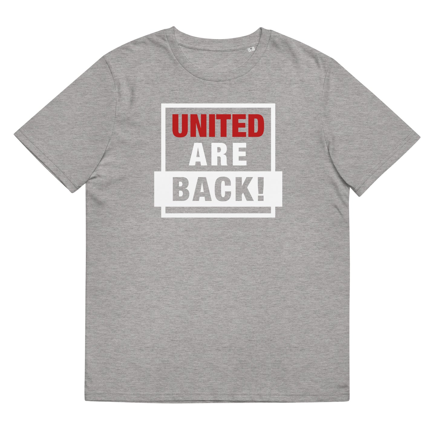 United Are Back TShirt Funny Manchester United Football Supporter Organic Cotton T-Shirt