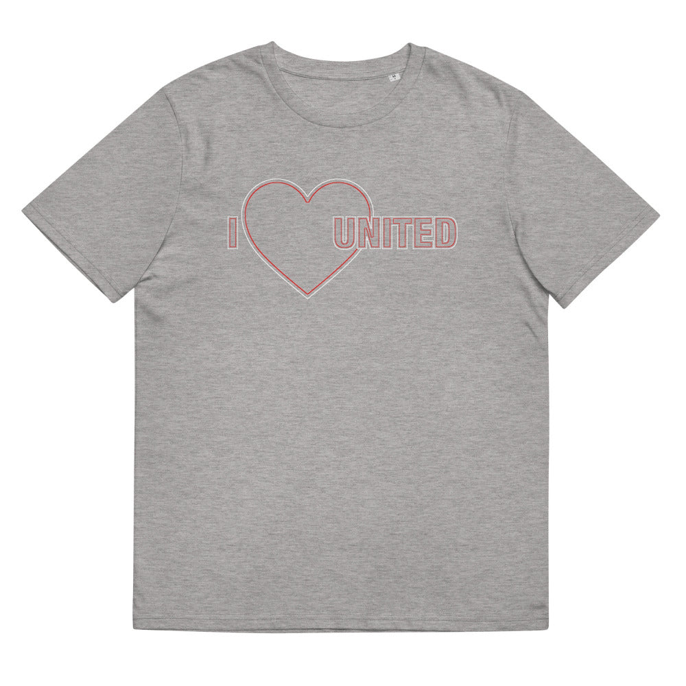 Manchester United Shirt I Love United TShirt I Love Man United Football Supporter Organic Cotton T Shirt