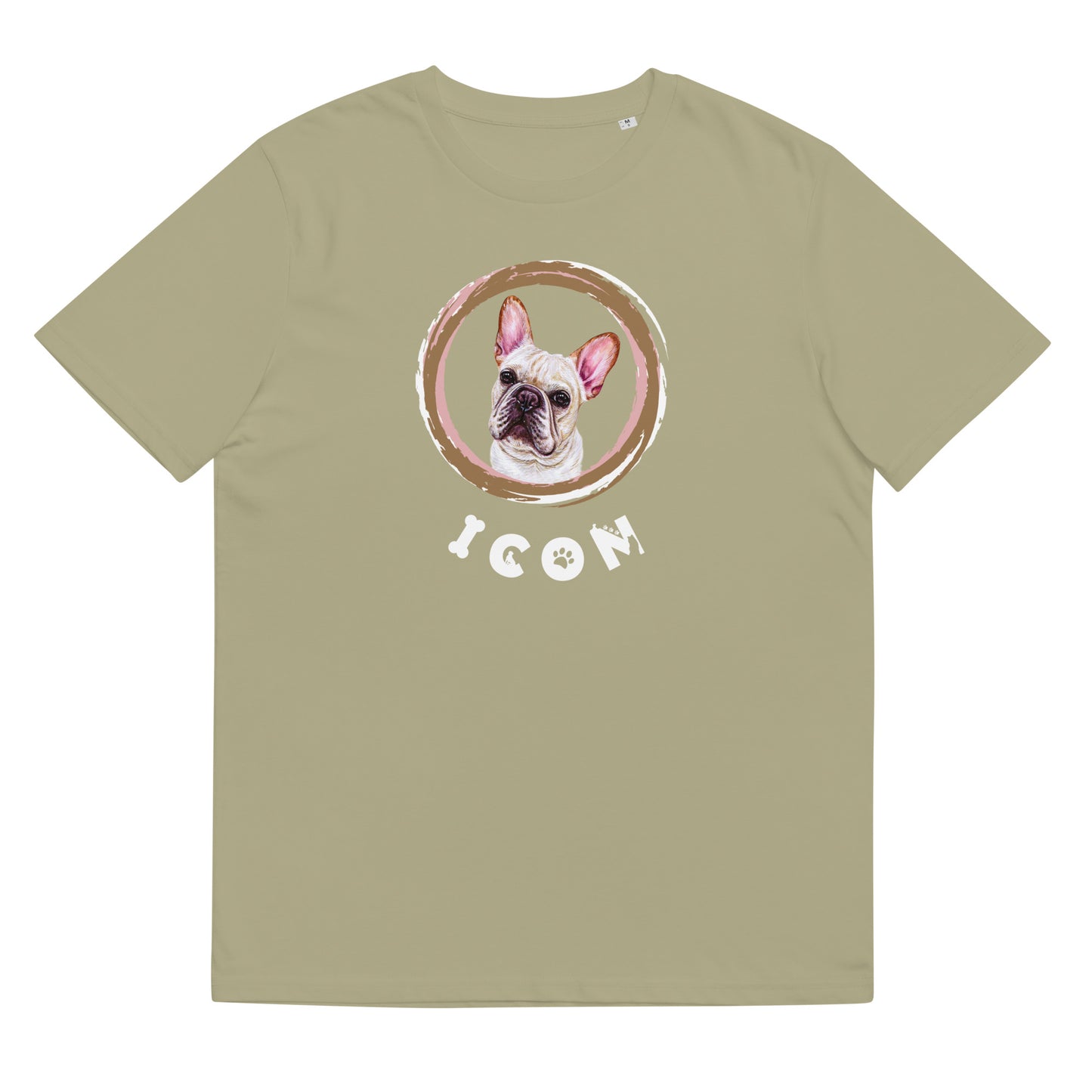 Frenchie Dog TShirt Funny Dog Icon Shirt Unisex Organic Cotton T-Shirt