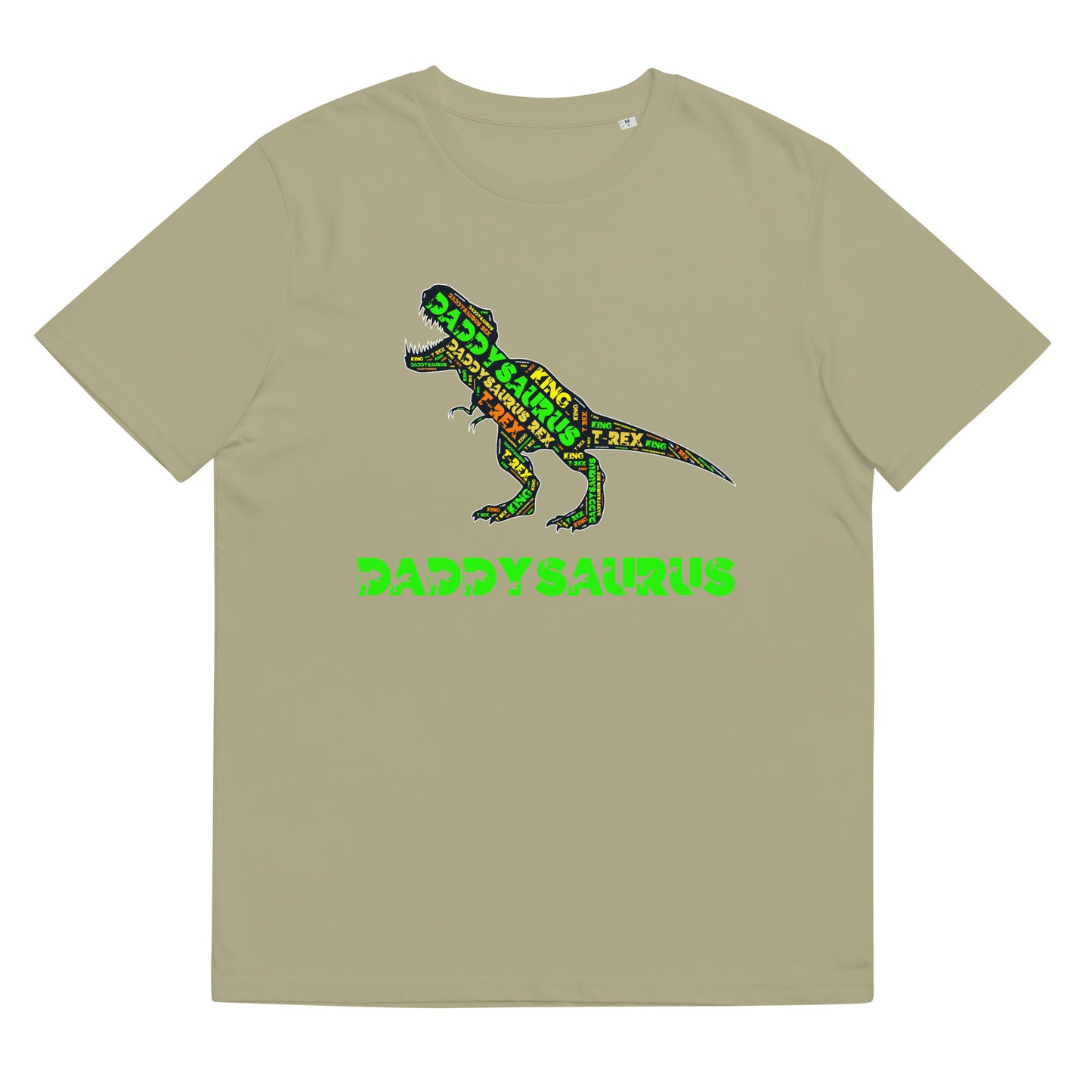 T Rex Dinosaur TShirt Daddysaurus T Shirt Funny Mens Organic Cotton T-Shirt