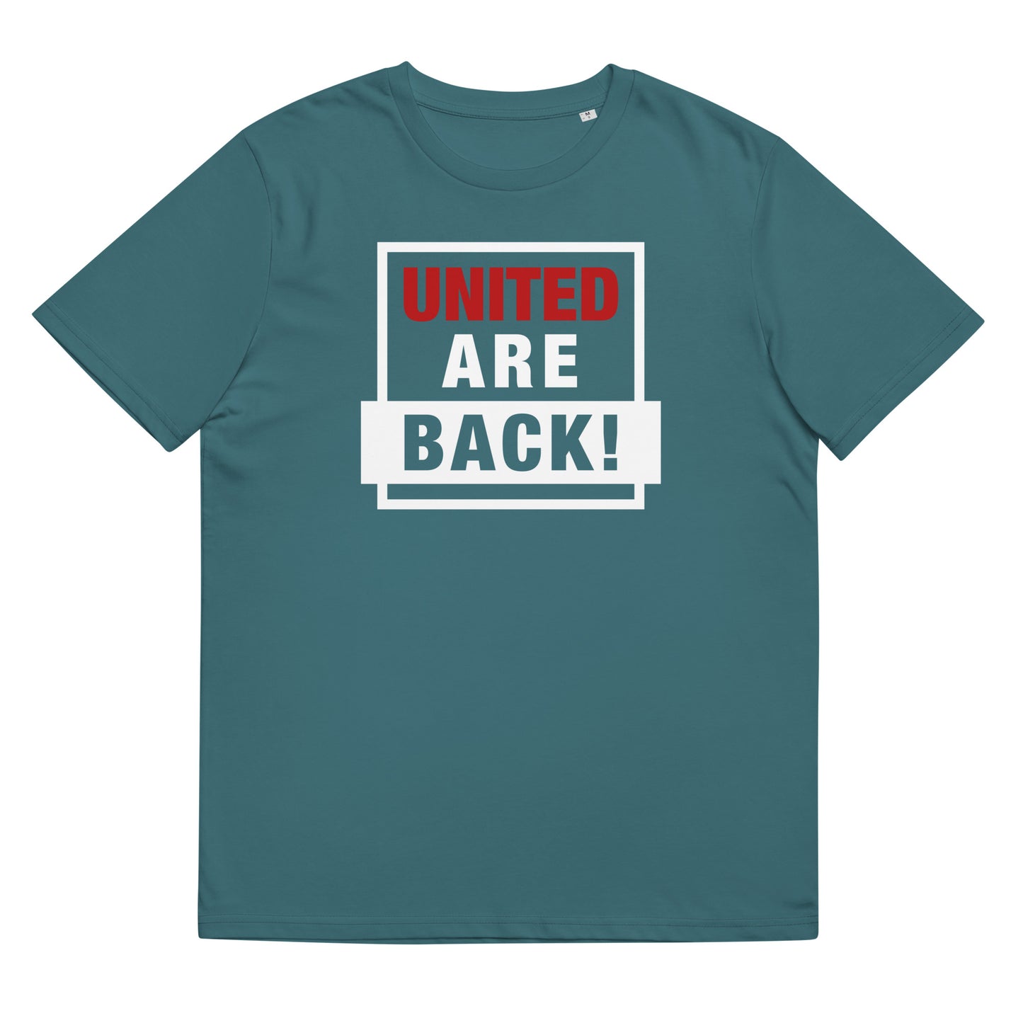 United Are Back TShirt Funny Manchester United Football Supporter Organic Cotton T-Shirt