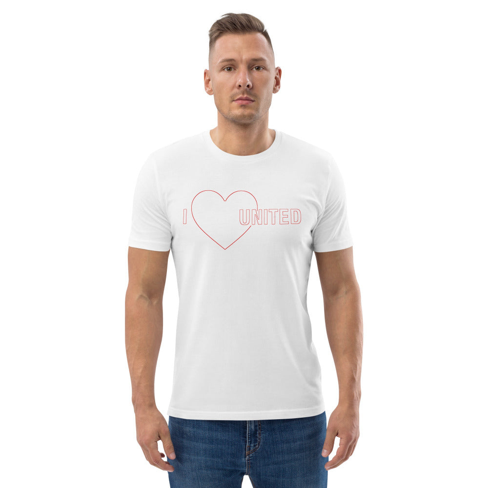 Manchester United Shirt I Love United TShirt I Love Man United Football Supporter Organic Cotton T Shirt