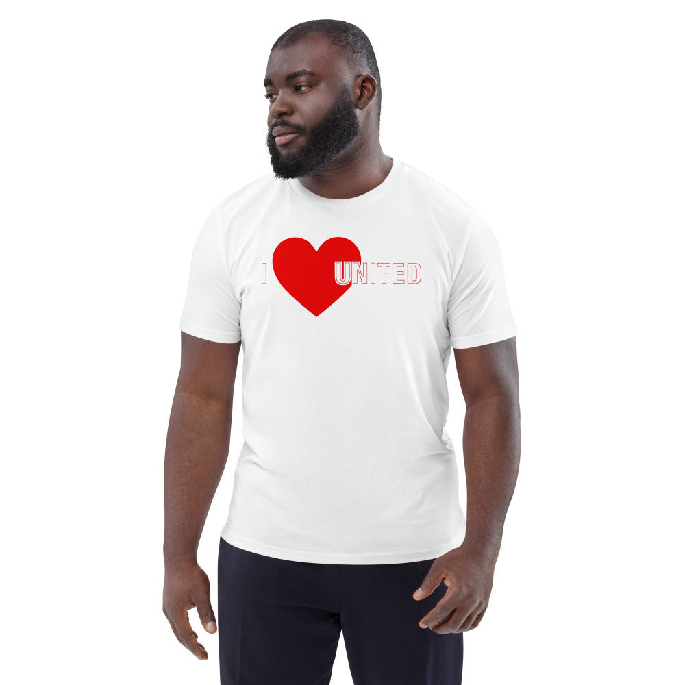 I Love United TShirt I Love Manchester United Football Supporter Organic Cotton T Shirt