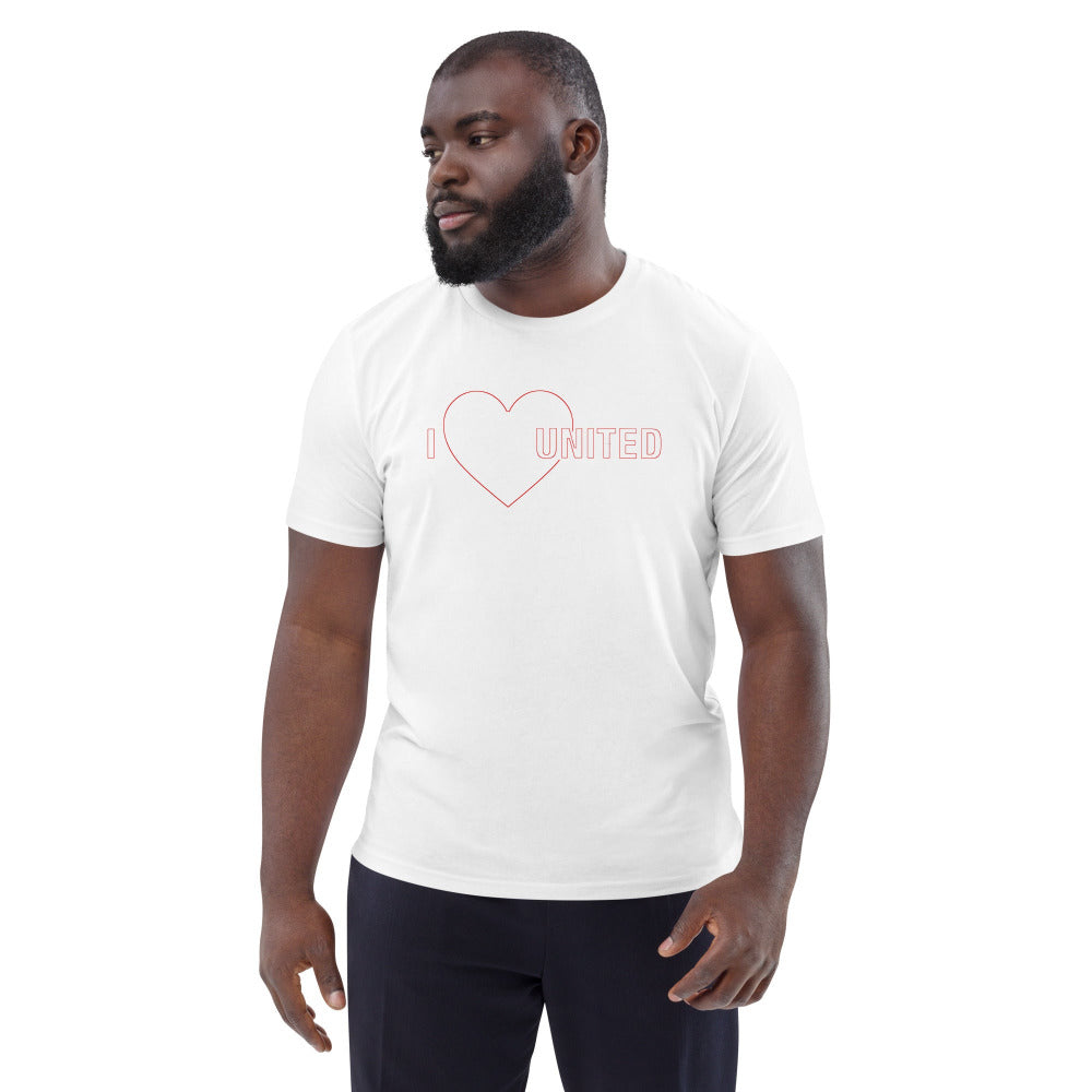 Manchester United Shirt I Love United TShirt I Love Man United Football Supporter Organic Cotton T Shirt