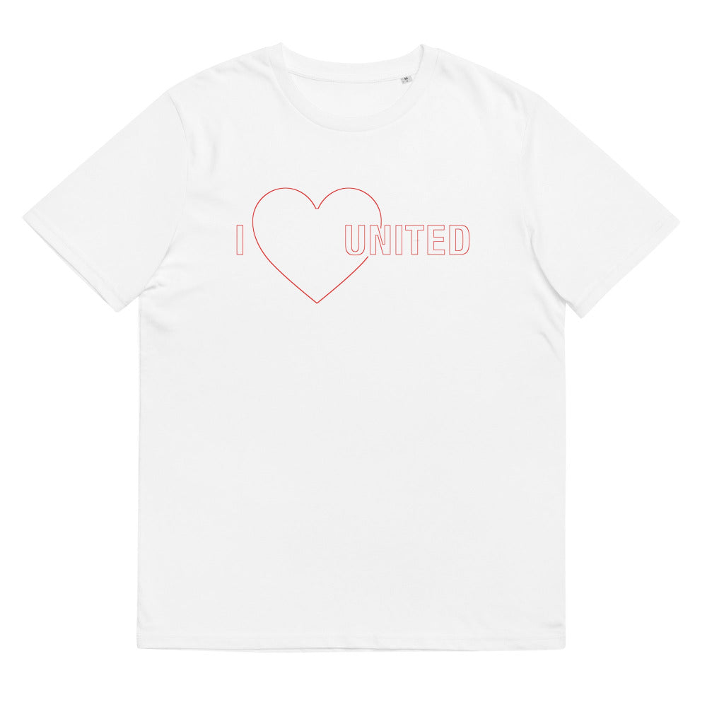 Manchester United Shirt I Love United TShirt I Love Man United Football Supporter Organic Cotton T Shirt