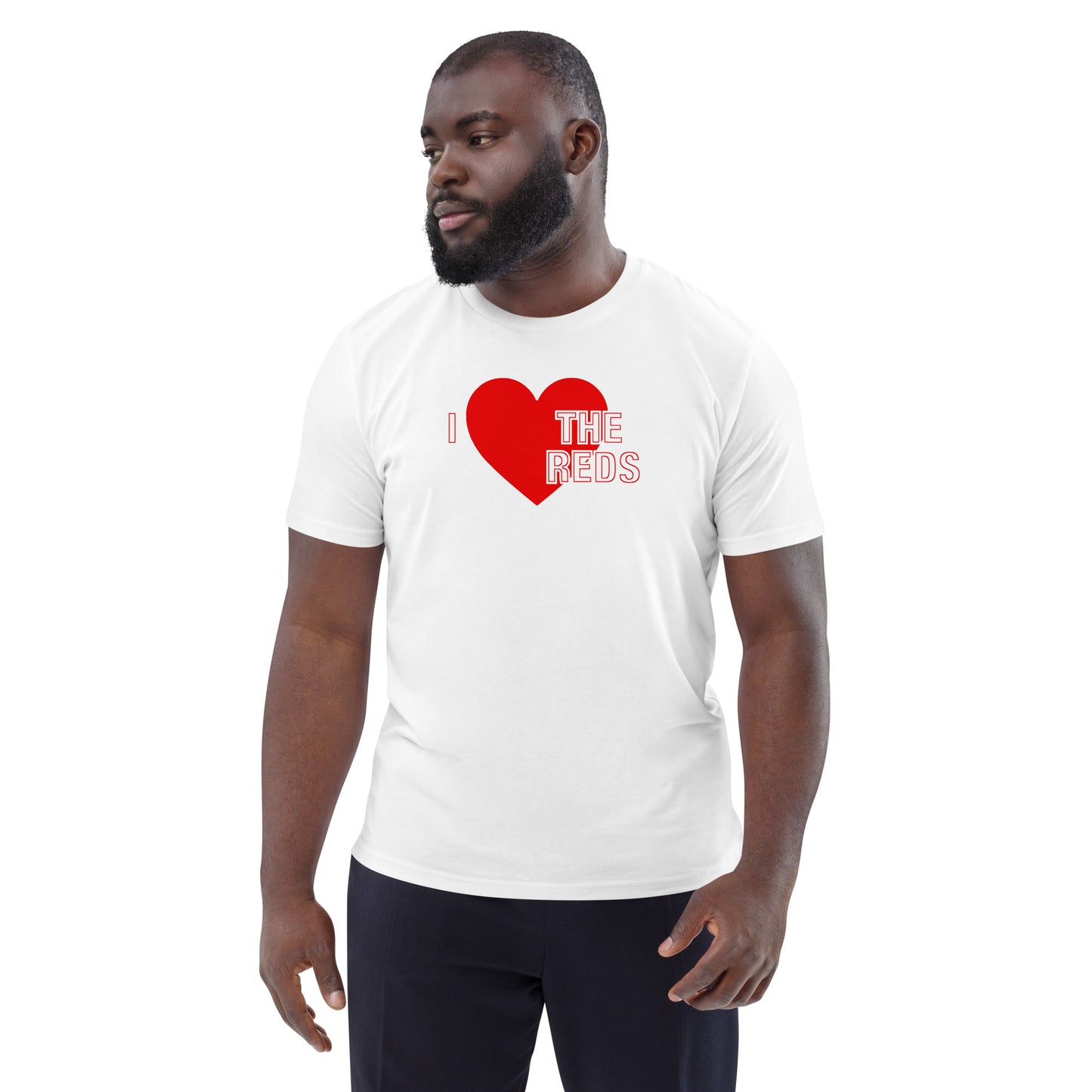 Liverpool TShirt I Love The Reds TShirt Football Supporter Unisex Organic Cotton T-Shirt