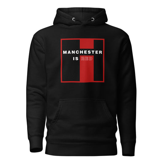 Manchester Is Red Hoodie Manchester United Funny Football Supporter Premium Unisex Hoodie