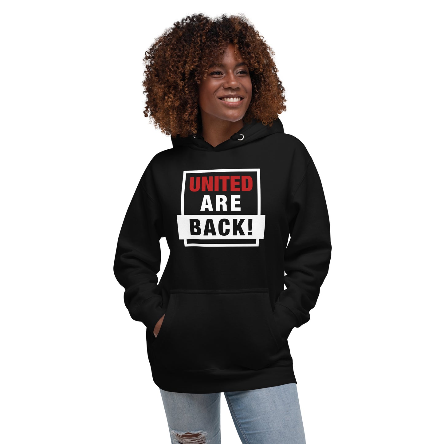 United Are Back Hoodie Funny Manchester United Football Supporter Premium Cotton Hoodie