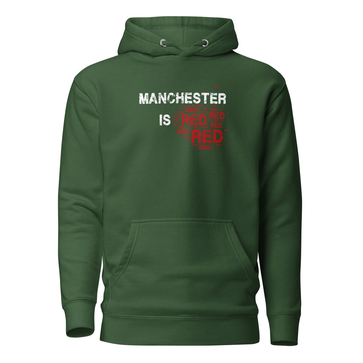 Manchester Is Red Hoodie Manchester United Premium Unisex Hoodie Funny Utd Slogan Hoodie