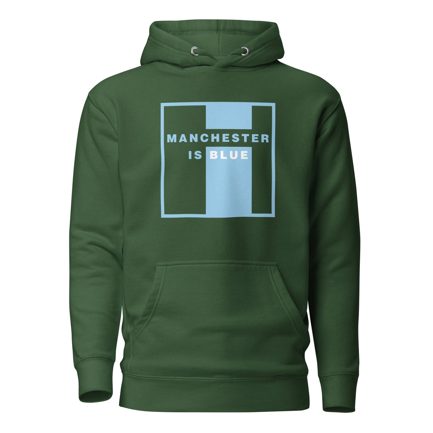 Manchester Is Blue Hoodie Manchester City Funny Football Supporter Premium Unisex Hoodie