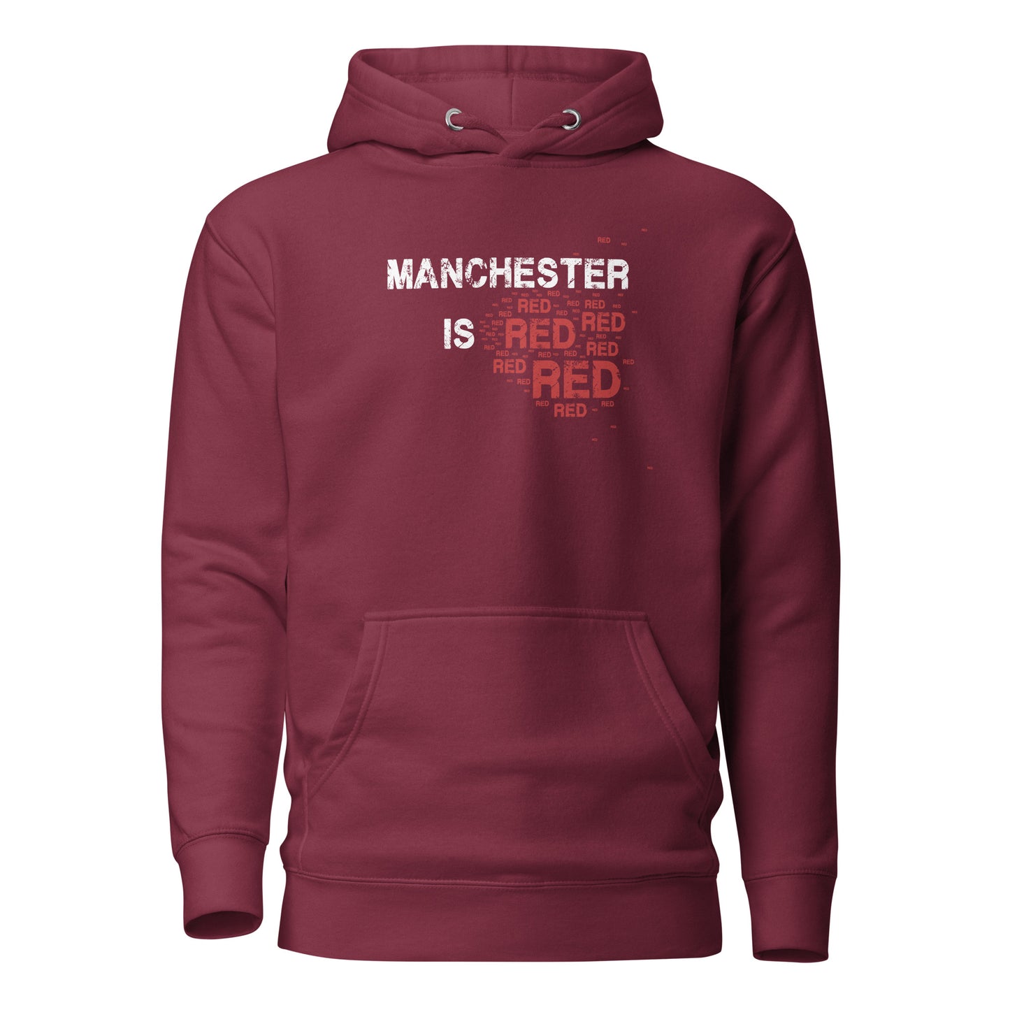 Manchester Is Red Hoodie Manchester United Premium Unisex Hoodie Funny Utd Slogan Hoodie