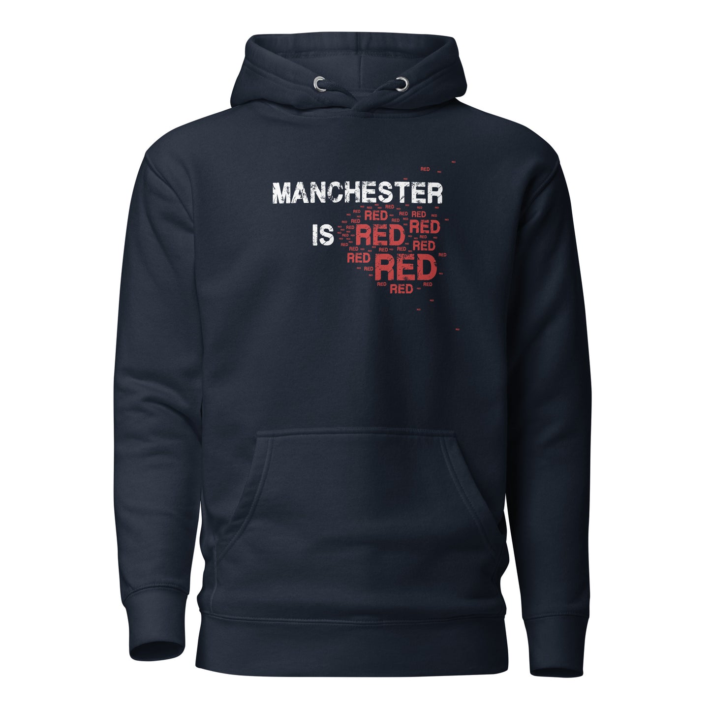 Manchester Is Red Hoodie Manchester United Premium Unisex Hoodie Funny Utd Slogan Hoodie