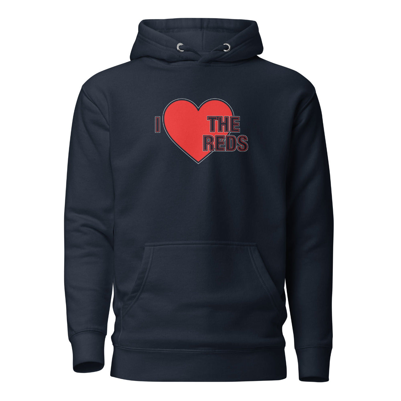 Liverpool Hoodie I Love The Reds Hoodie Premium Unisex Cotton Pullover Hoodie