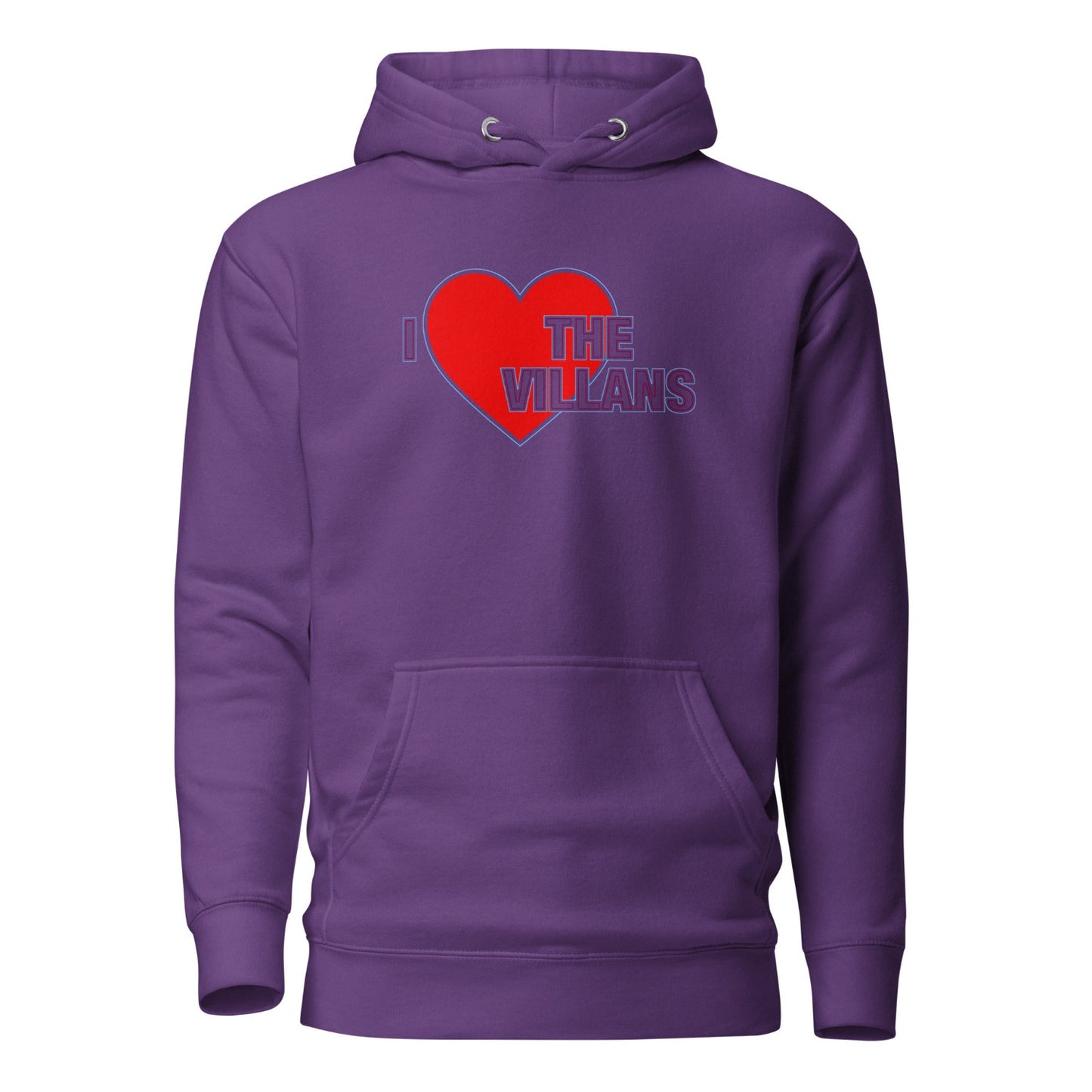 Aston Villa Hoodie I Love The Villans Hoodie Premium Unisex Cotton Pullover Hoodie