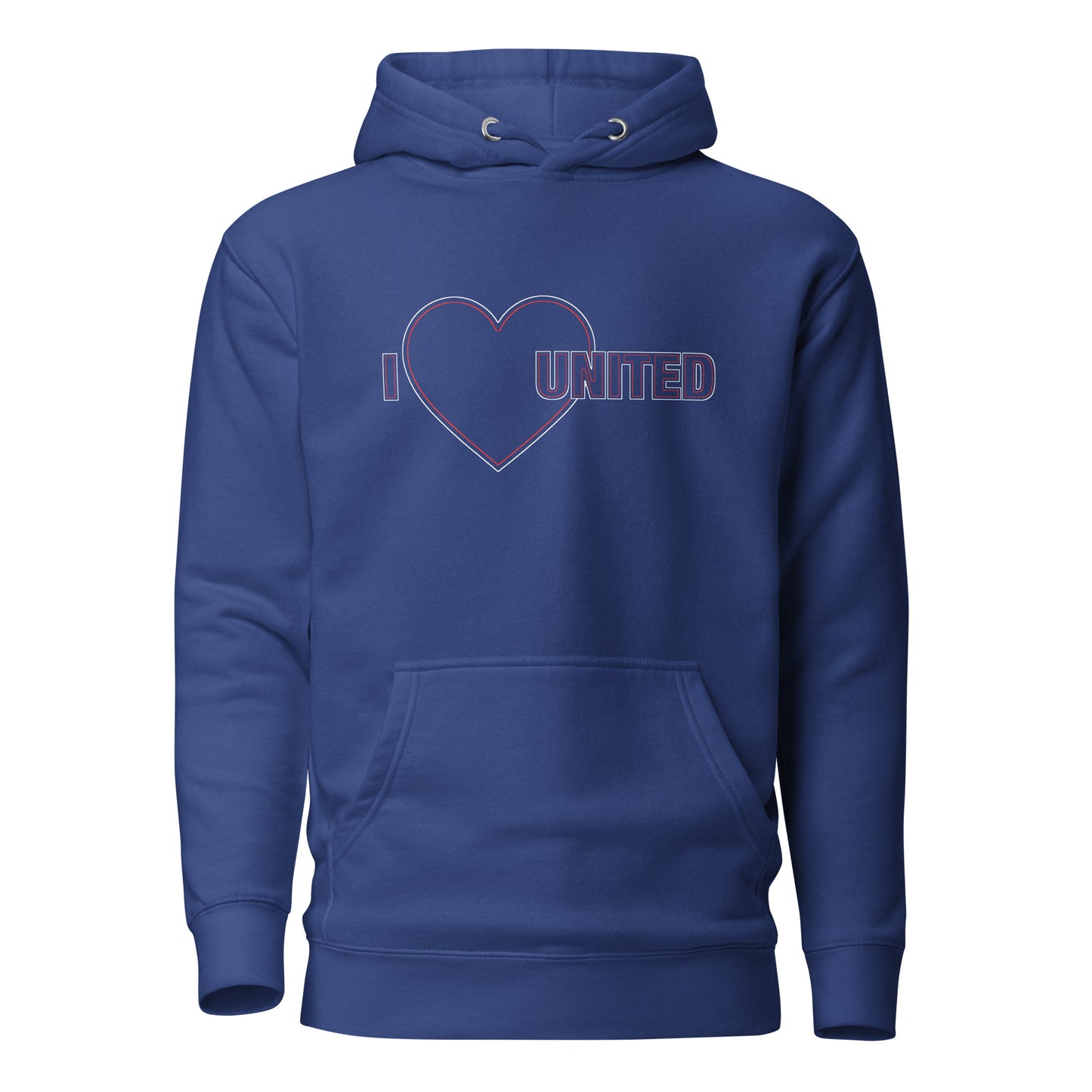 Manchester United Hoodie I Love United Hoodie I Love Man United Football Supporter Premium Unisex Cotton Hoodie