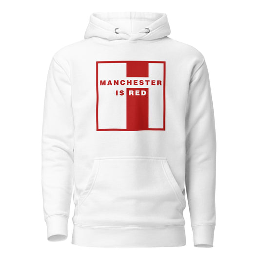 Manchester Is Red Hoodie Manchester United Funny Football Supporter Premium Unisex Hoodie