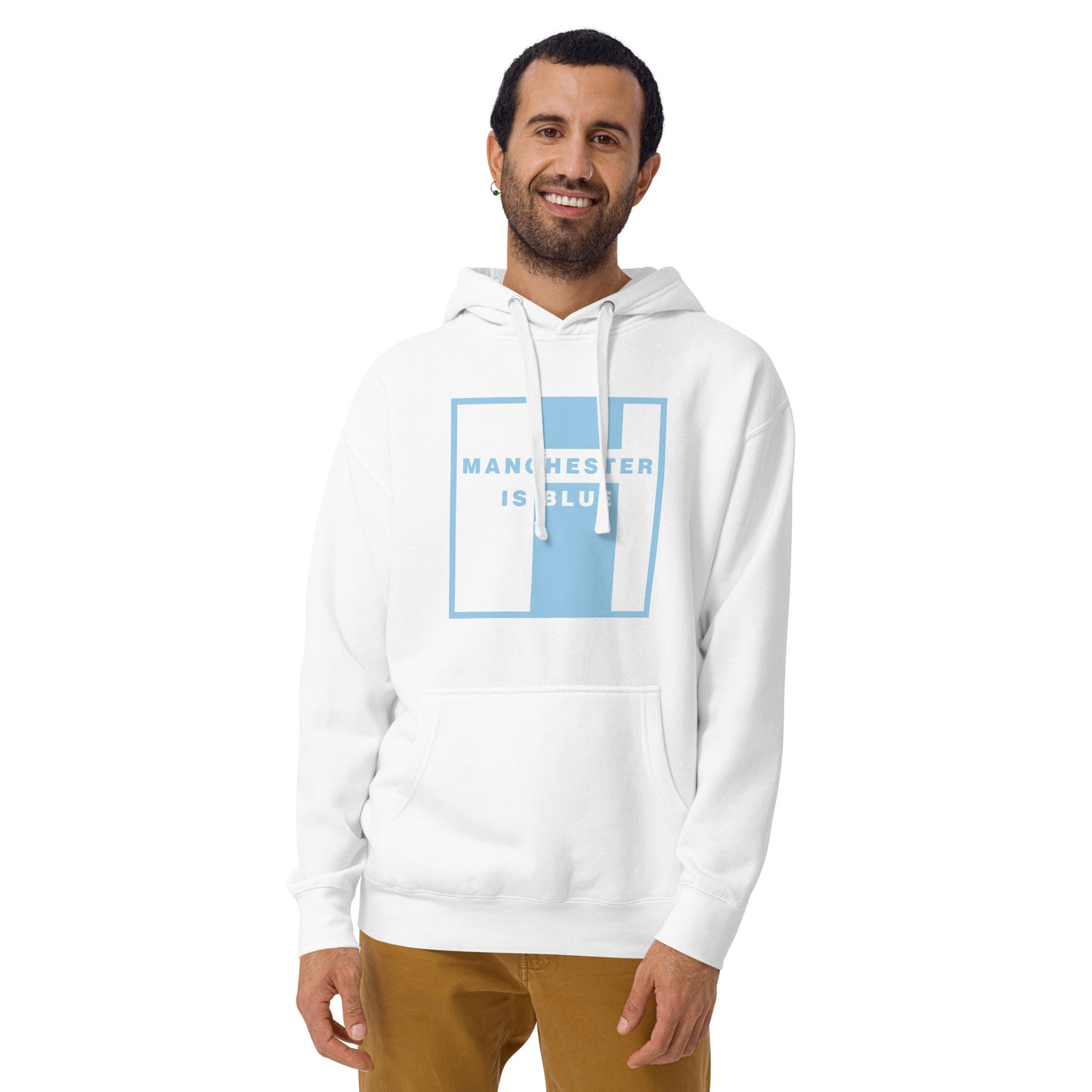 Manchester Is Blue Hoodie Manchester City Funny Football Supporter Premium Unisex Hoodie