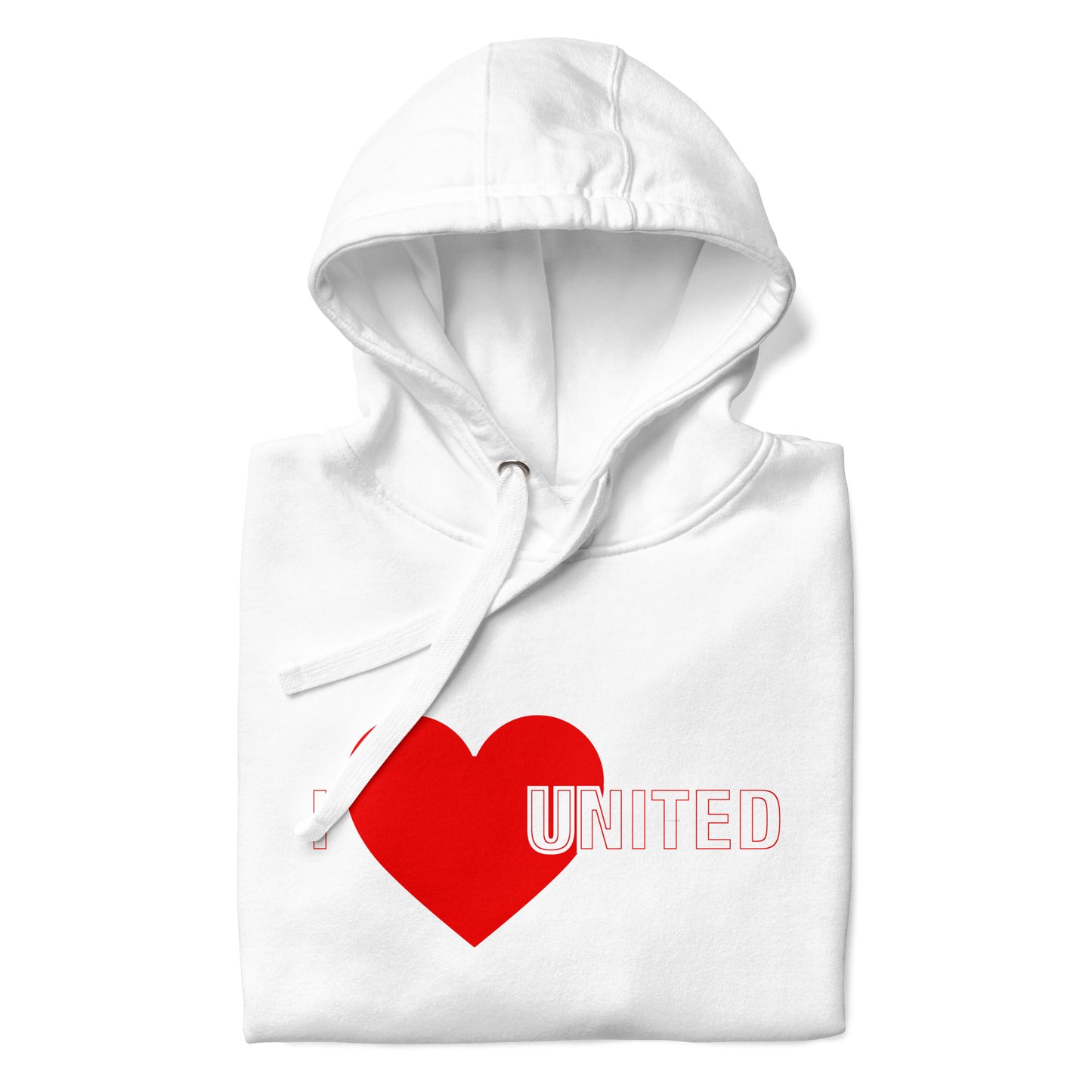 I Love United Hoodie I Love Manchester United Football Supporter Premium Unisex Cotton Hoodie