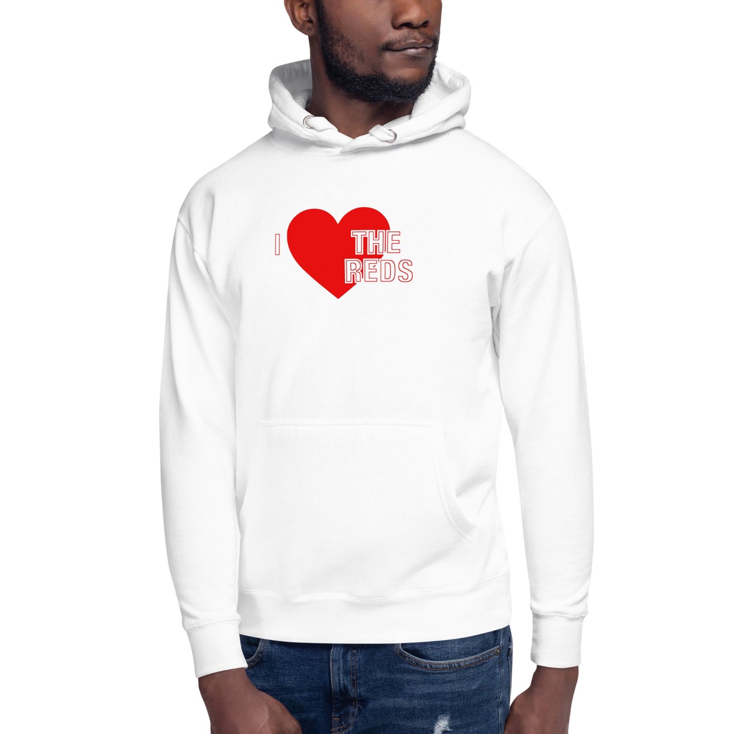 Liverpool Hoodie I Love The Reds Hoodie Premium Unisex Cotton Pullover Hoodie