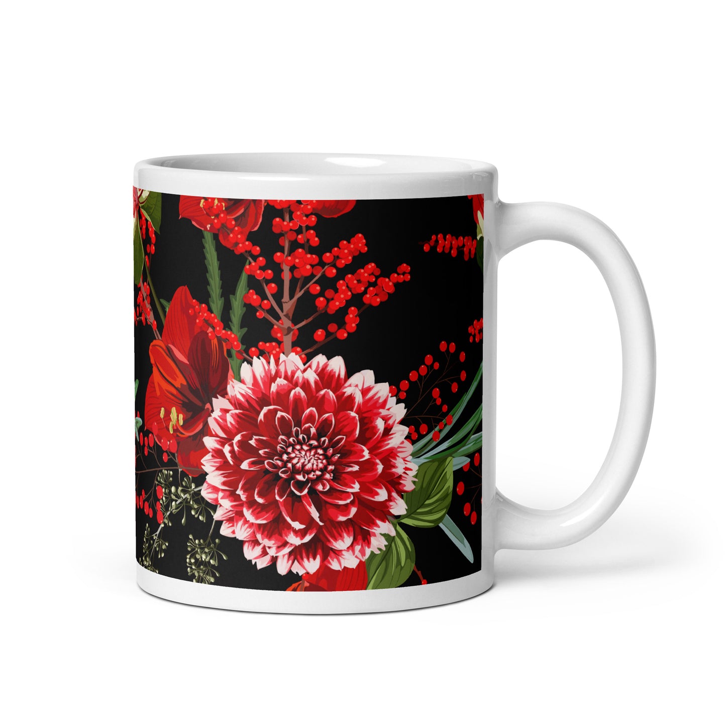 Floral Mug All-Over Print Glossy Multicoloured Ceramic Mug