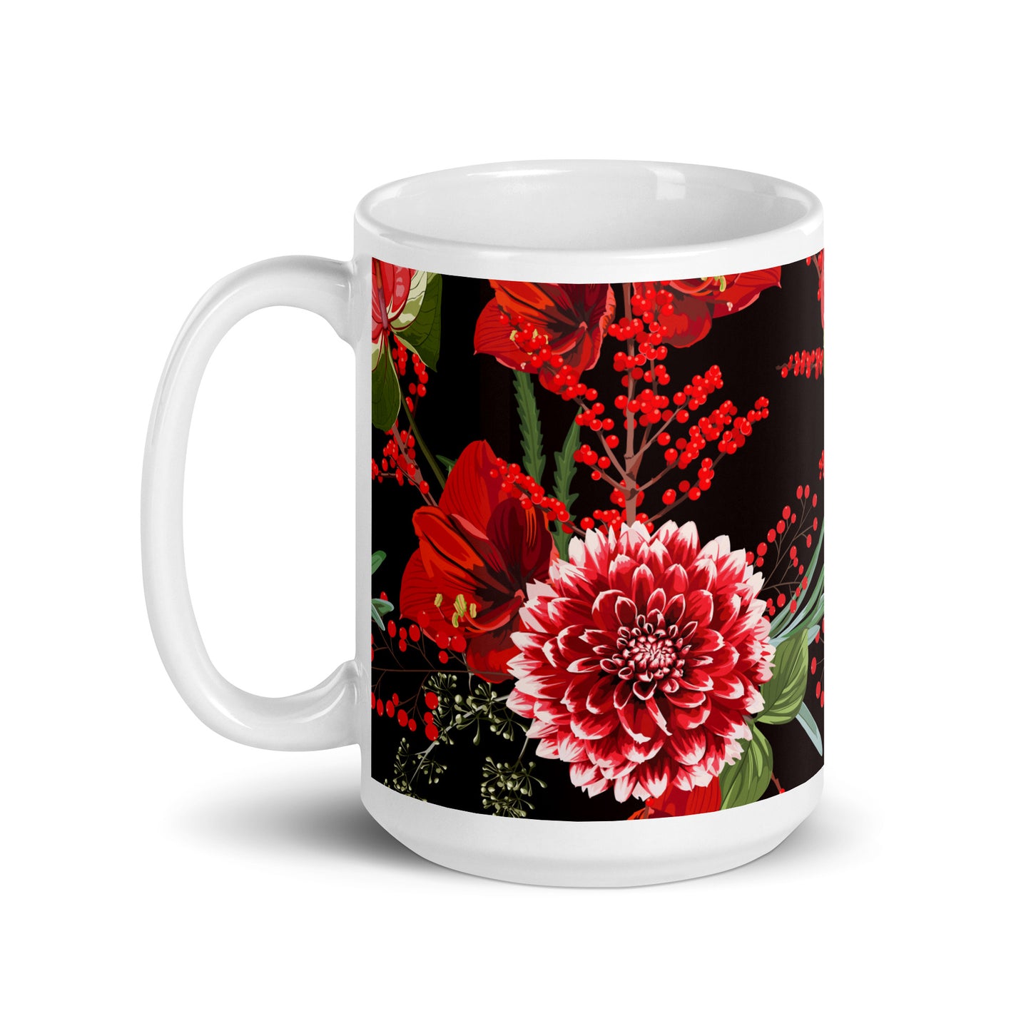 Floral Mug All-Over Print Glossy Multicoloured Ceramic Mug