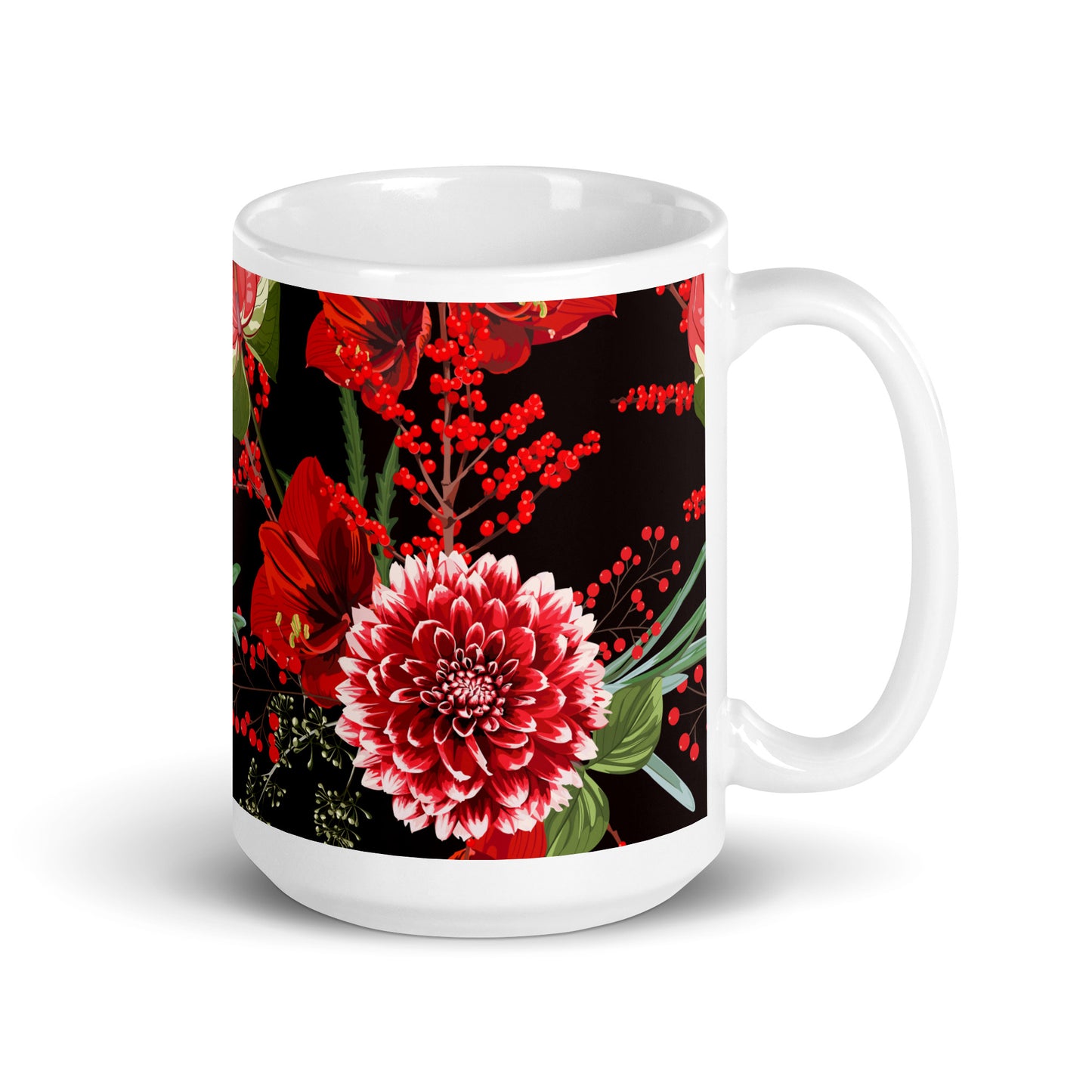 Floral Mug All-Over Print Glossy Multicoloured Ceramic Mug