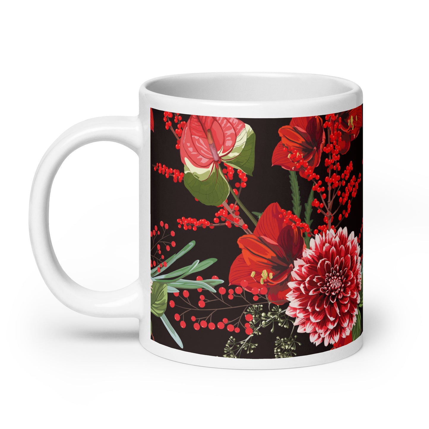 Floral Mug All-Over Print Glossy Multicoloured Ceramic Mug