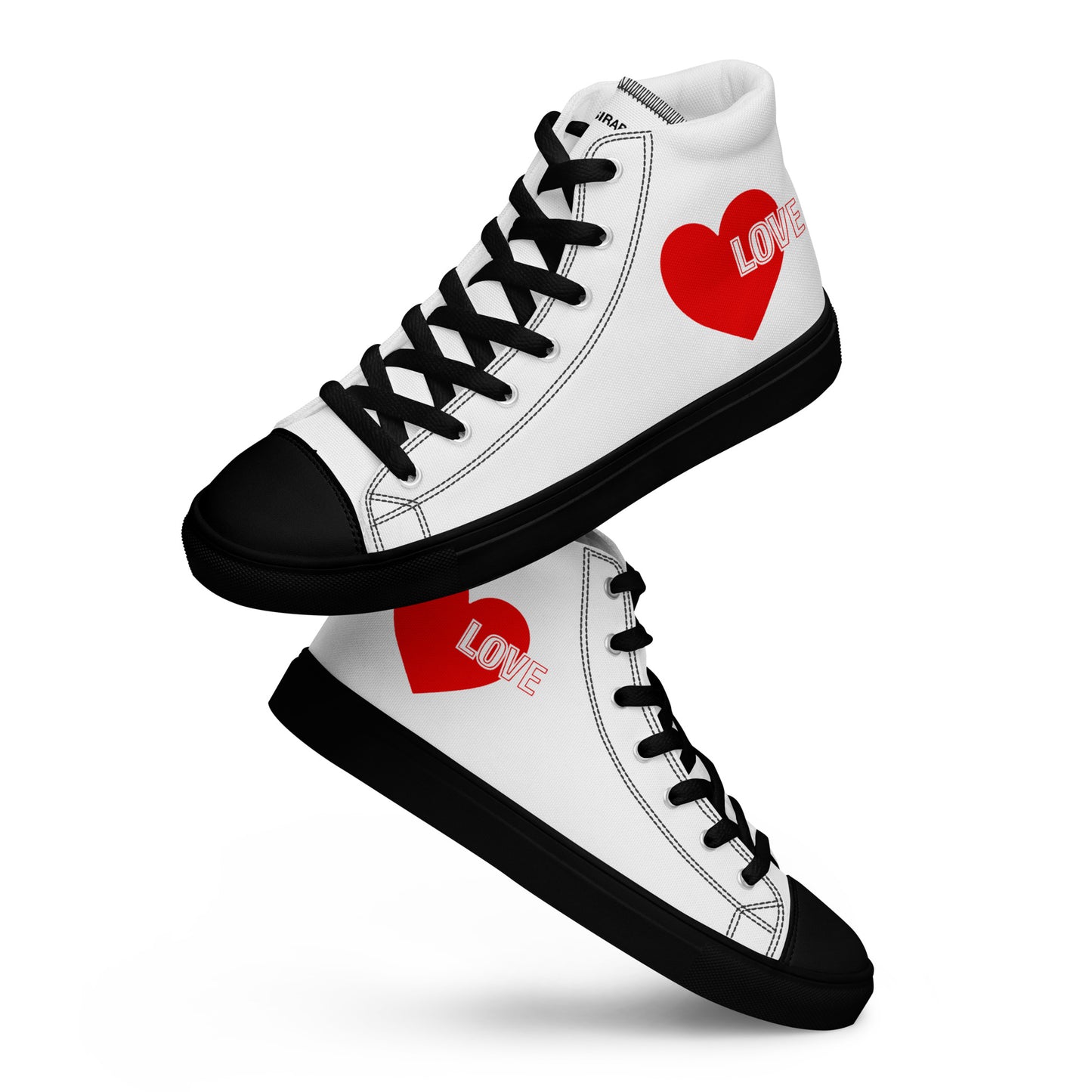 Love Is The Message High Top Trainers Just Love Women’s Hi Top Canvas Shoes