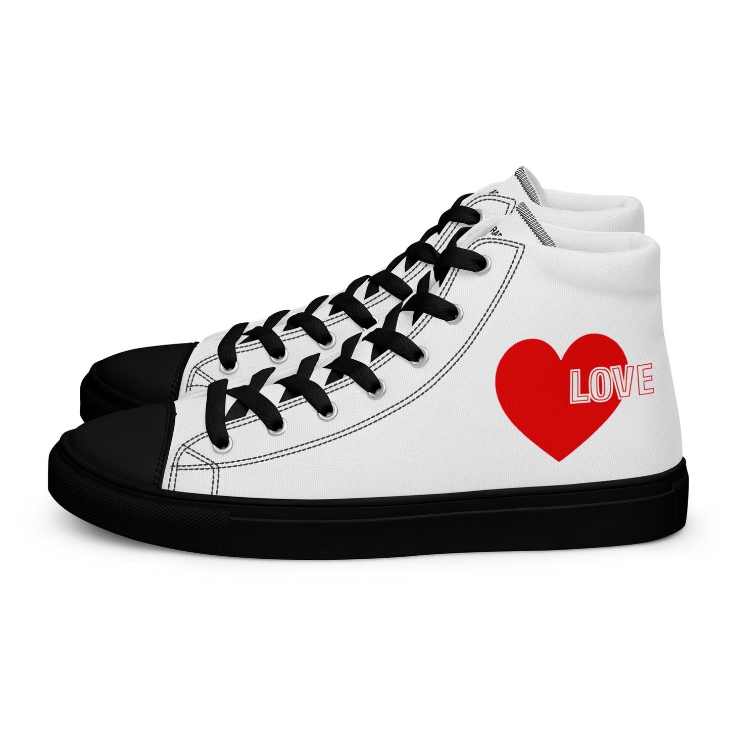 Love Is The Message High Top Trainers Just Love Women’s Hi Top Canvas Shoes