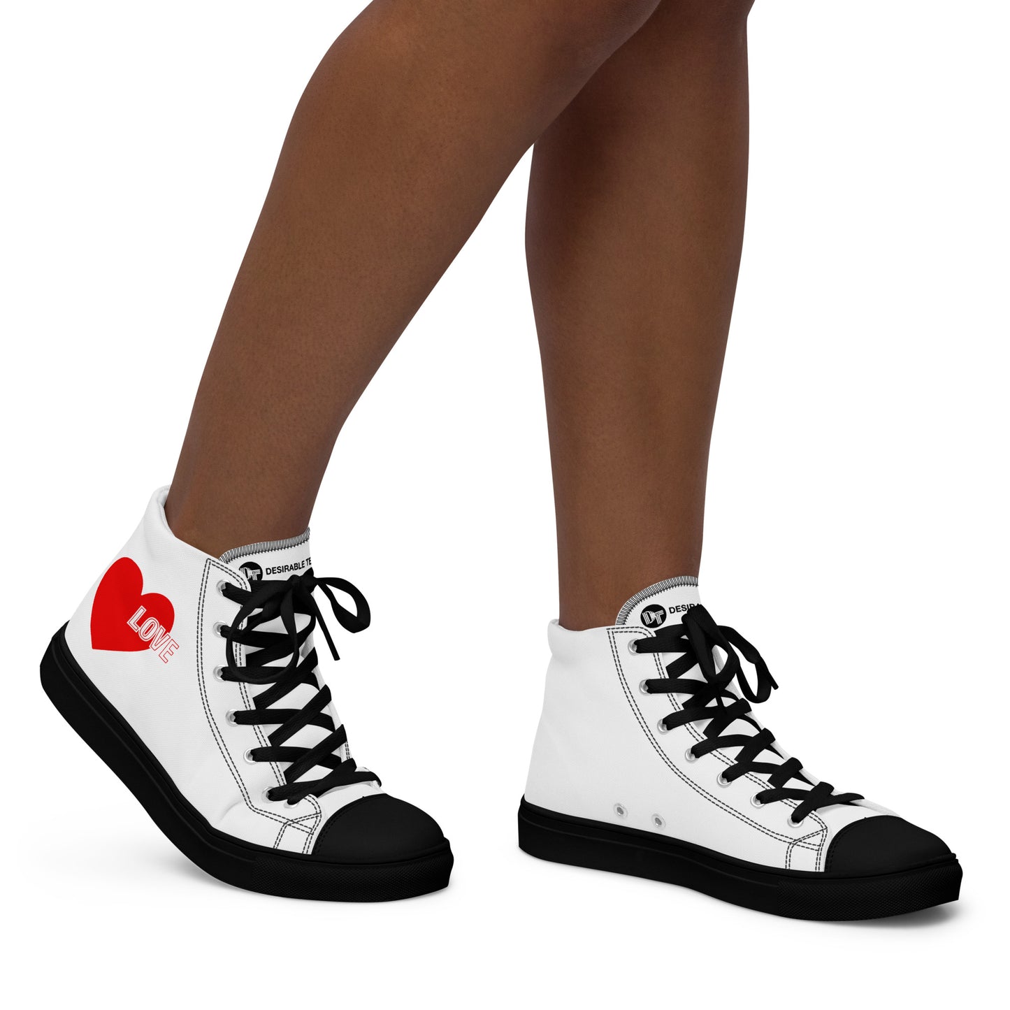 Love Is The Message High Top Trainers Just Love Women’s Hi Top Canvas Shoes