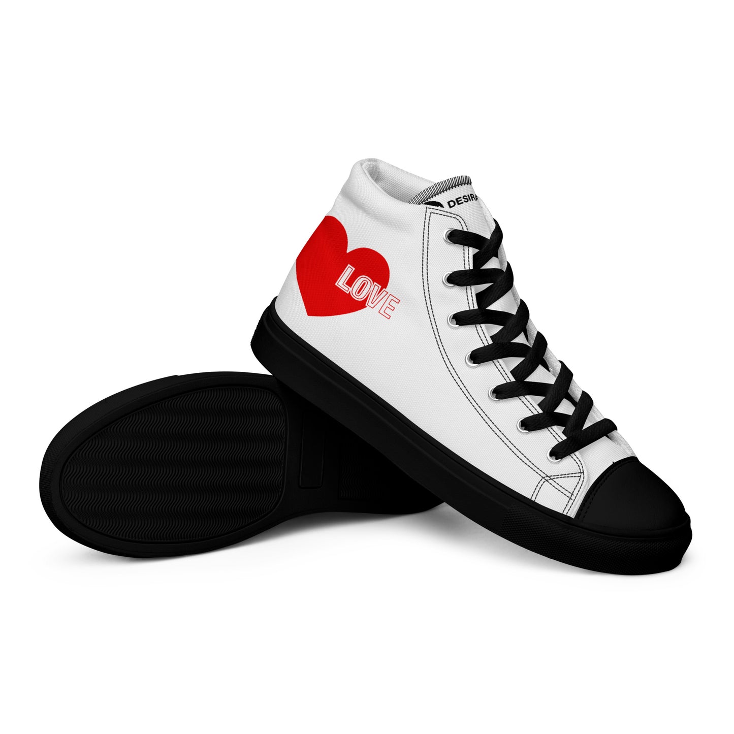 Love Is The Message High Top Trainers Just Love Women’s Hi Top Canvas Shoes