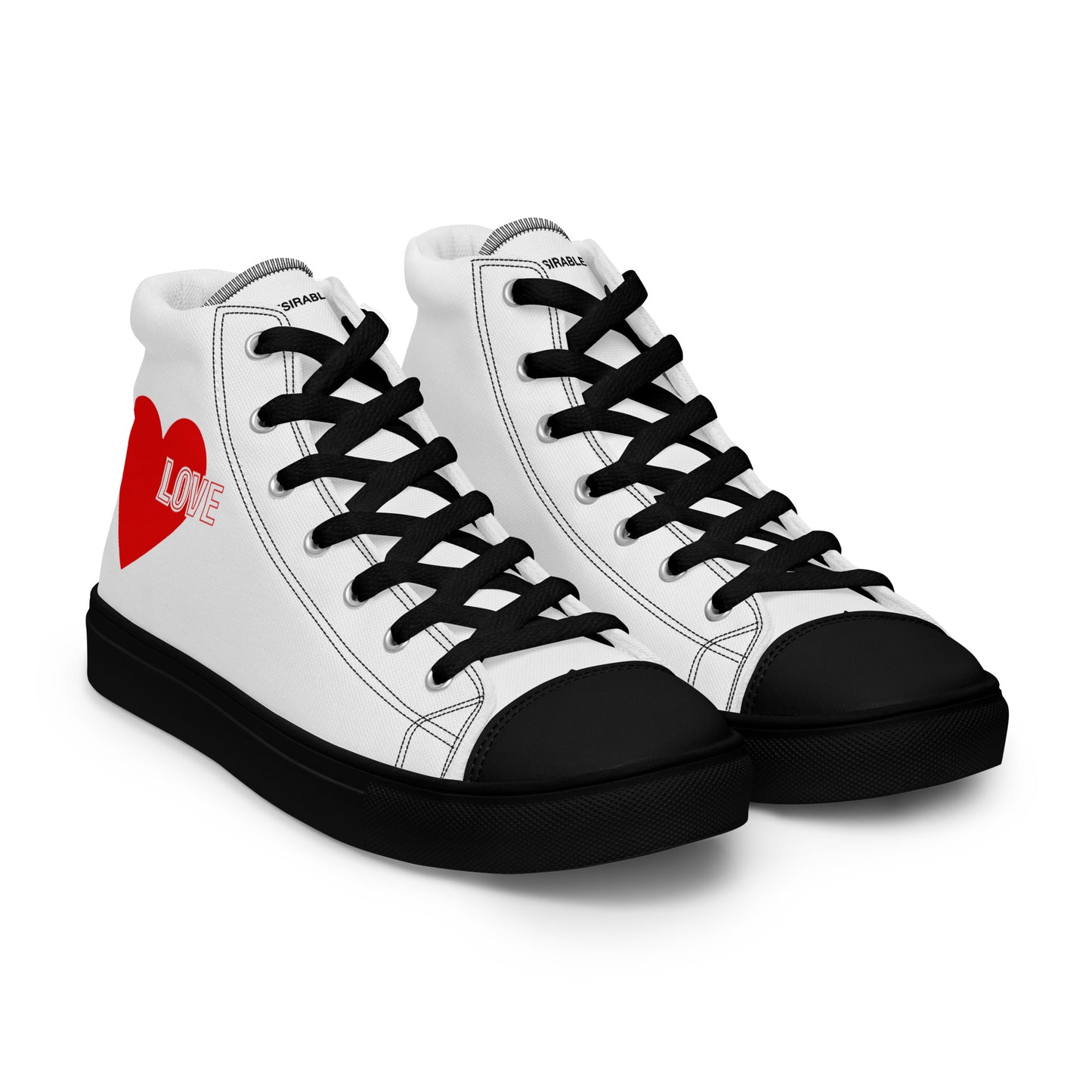 Love Is The Message High Top Trainers Just Love Women’s Hi Top Canvas Shoes