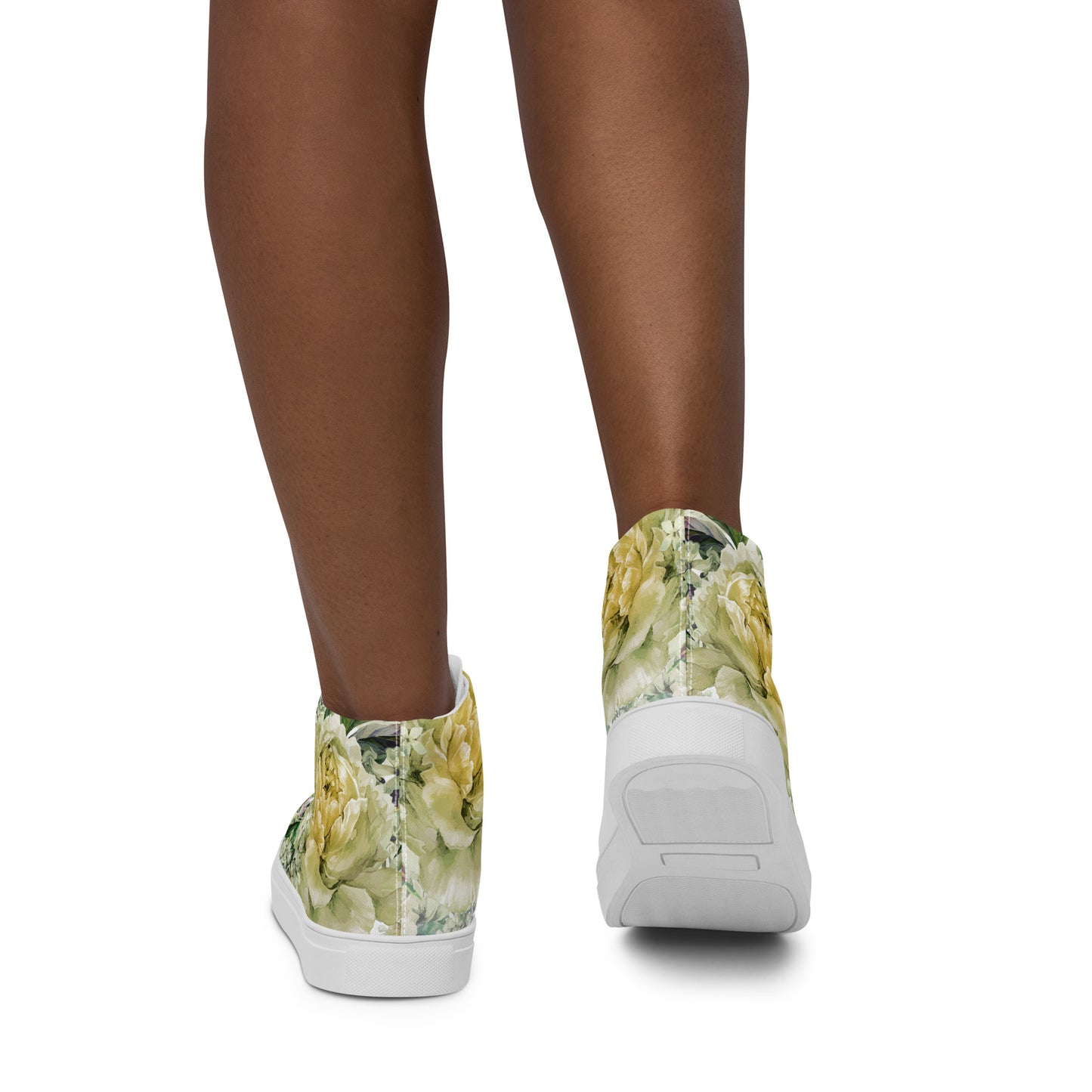 Floral All-Over Print Women's Canvas High-Top Trainers