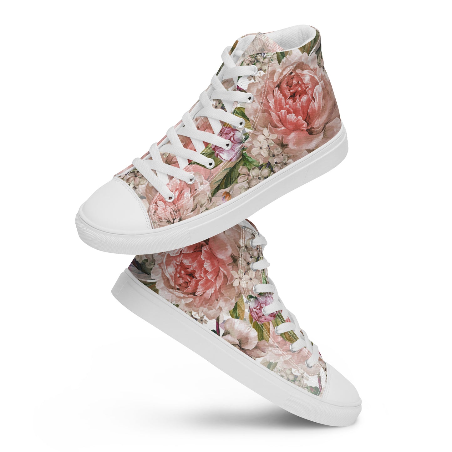 Floral All-Over Print Women's Canvas High-Top Trainers