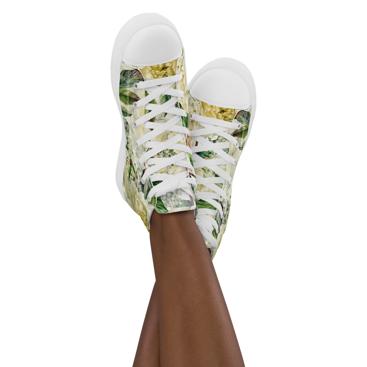 Floral All-Over Print Women's Canvas High-Top Trainers