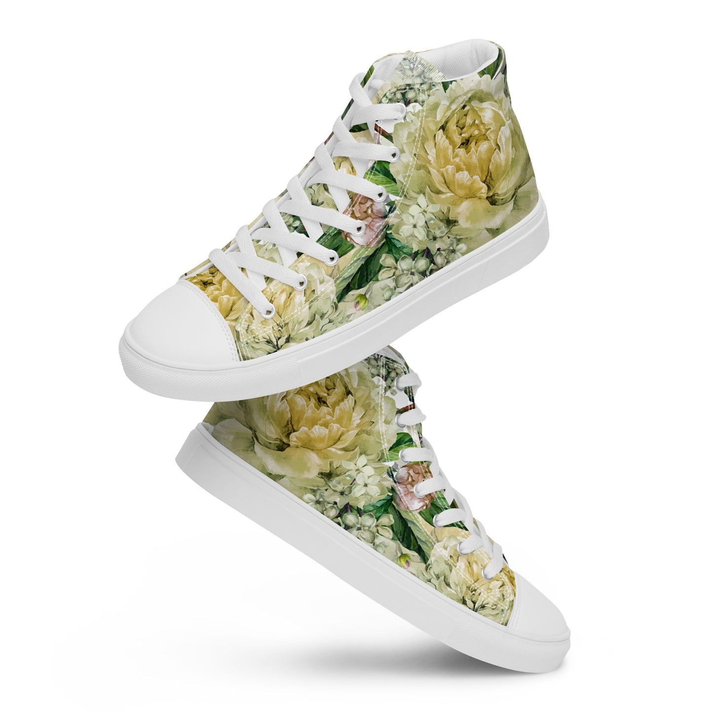 Floral All-Over Print Women's Canvas High-Top Trainers