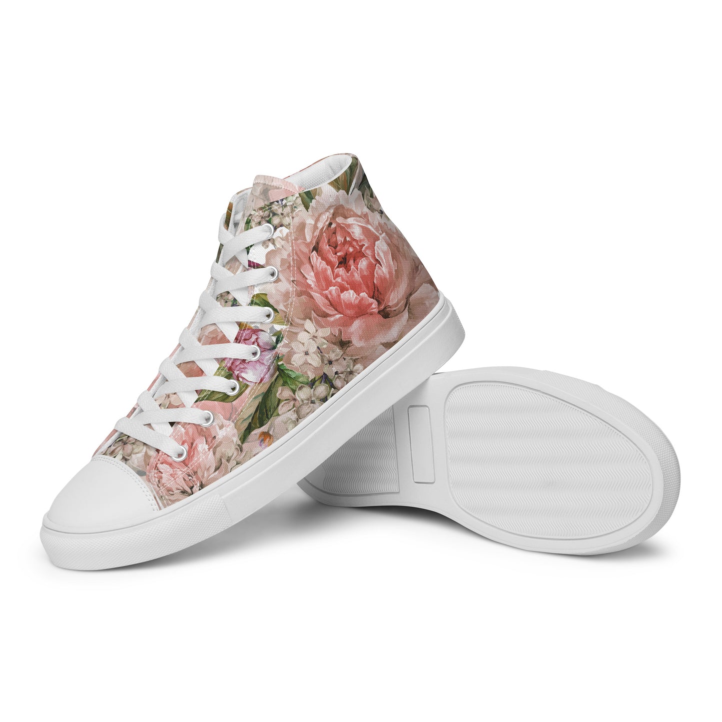 Floral All-Over Print Women's Canvas High-Top Trainers